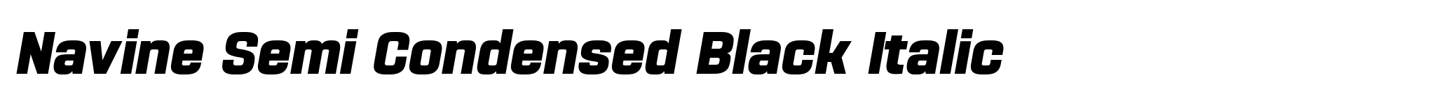Navine Semi Condensed Black Italic image
